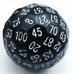 Foam Brain Dice: 45mm D100 Resin Black FBG5007